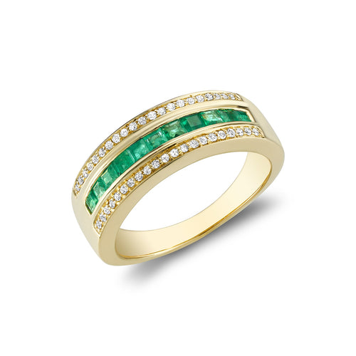 Jonc large a diamants et pierres naturelles.
