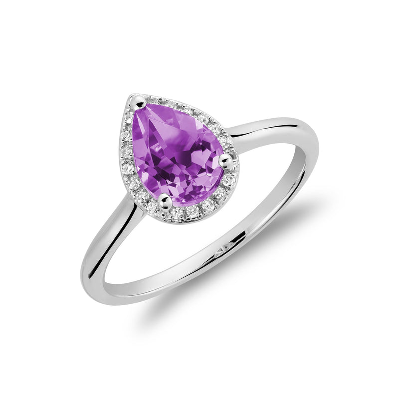Bague à diamants et pierre de couleur.