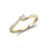Bague à diamant petit solitaire.