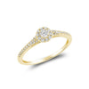 Bague à diamant solitaire et Halo