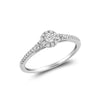 Bague à diamant solitaire et Halo