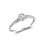 Bague à diamant solitaire et Halo