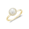 Bague à diamants et perle.