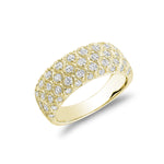Bague/jonc large à diamants